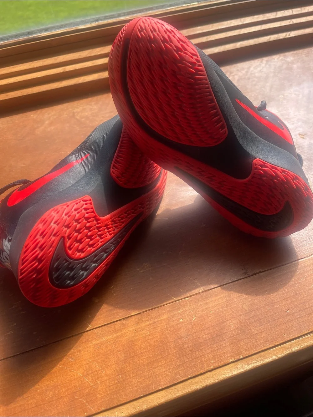 Nike Kids Black and Red High-Top Sneakers